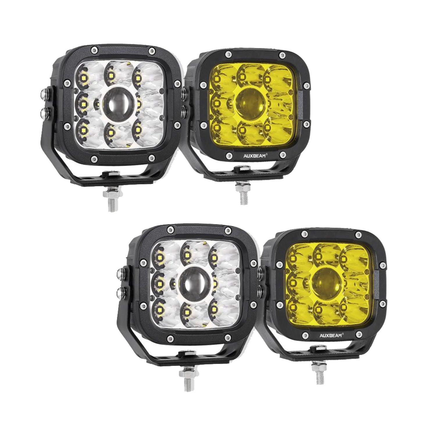 Auxbeam XP-ULTRA Series 5" LED Light Pods – 110W, 11,000LM, White/Amber