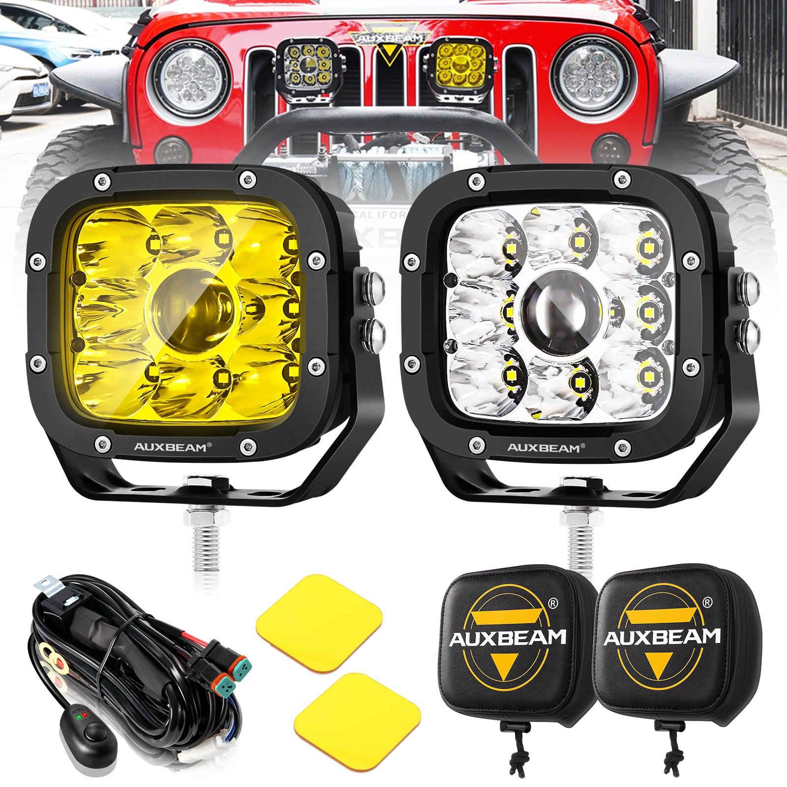 Auxbeam XP-ULTRA Series 5" LED Light Pods – 110W, 11,000LM, White/Amber