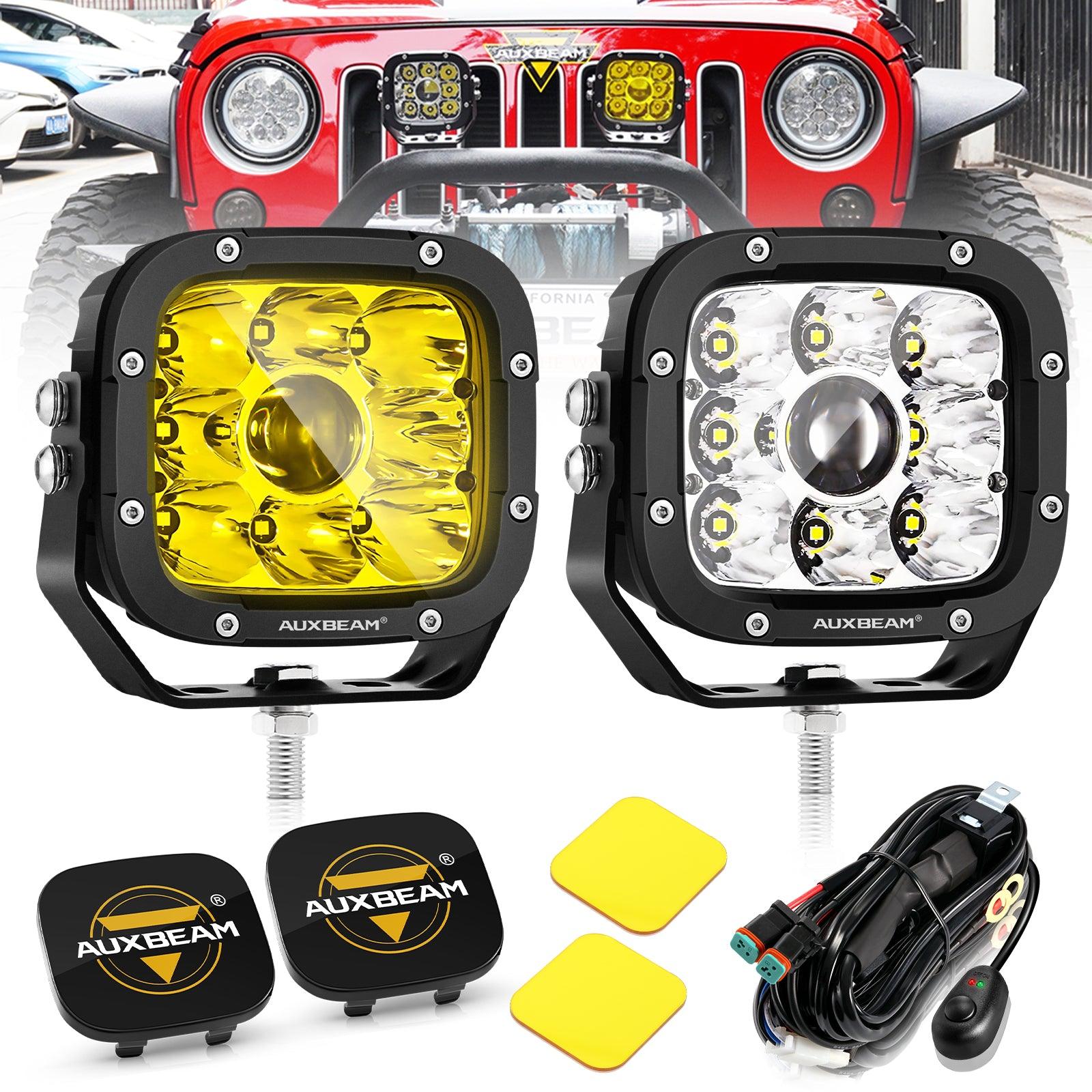 Auxbeam XP-ULTRA Series 5" LED Light Pods – 110W, 11,000LM, White/Amber