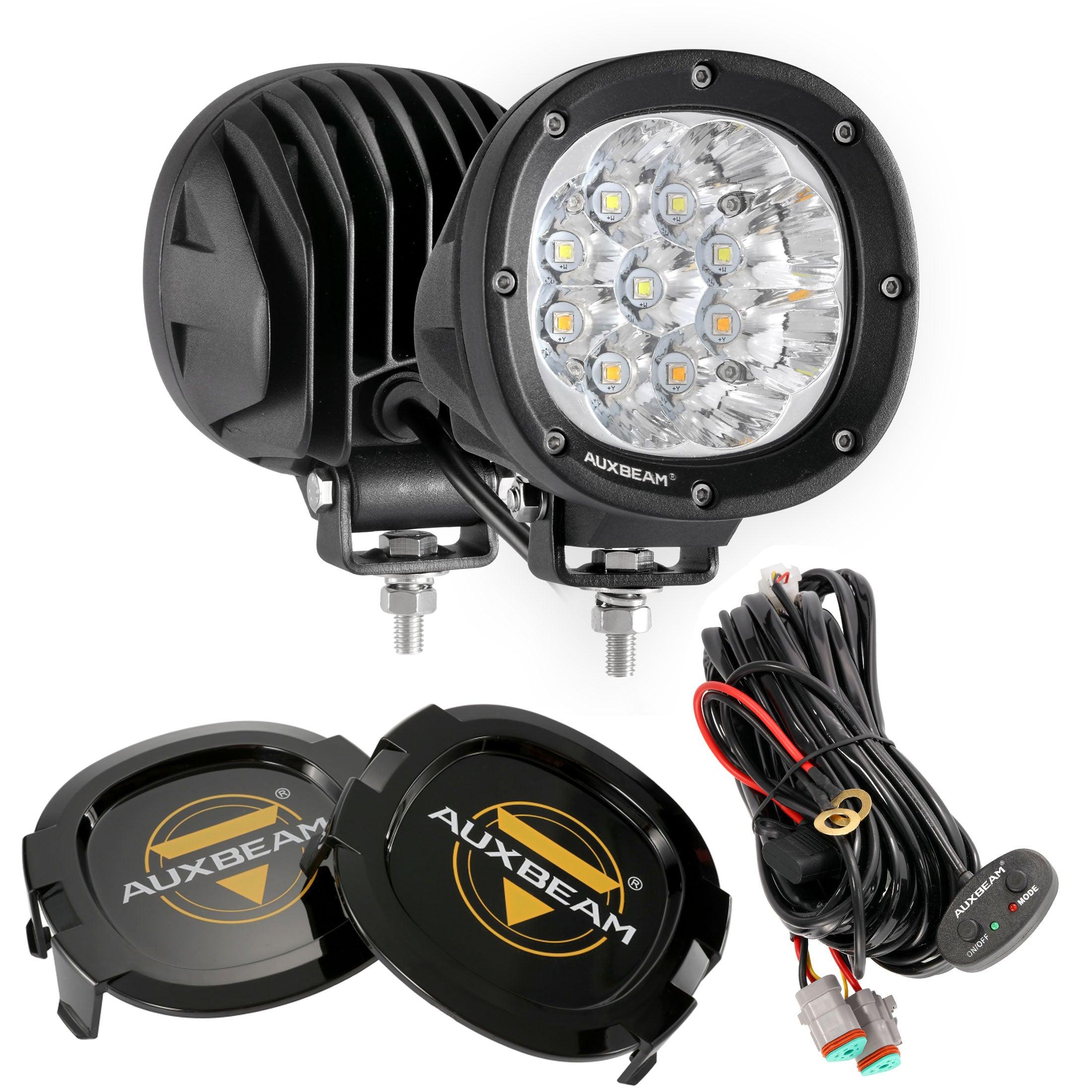 Auxbeam P4 Series 4" LED Driving Lights – 90W, 9,000LM, 6 Modes