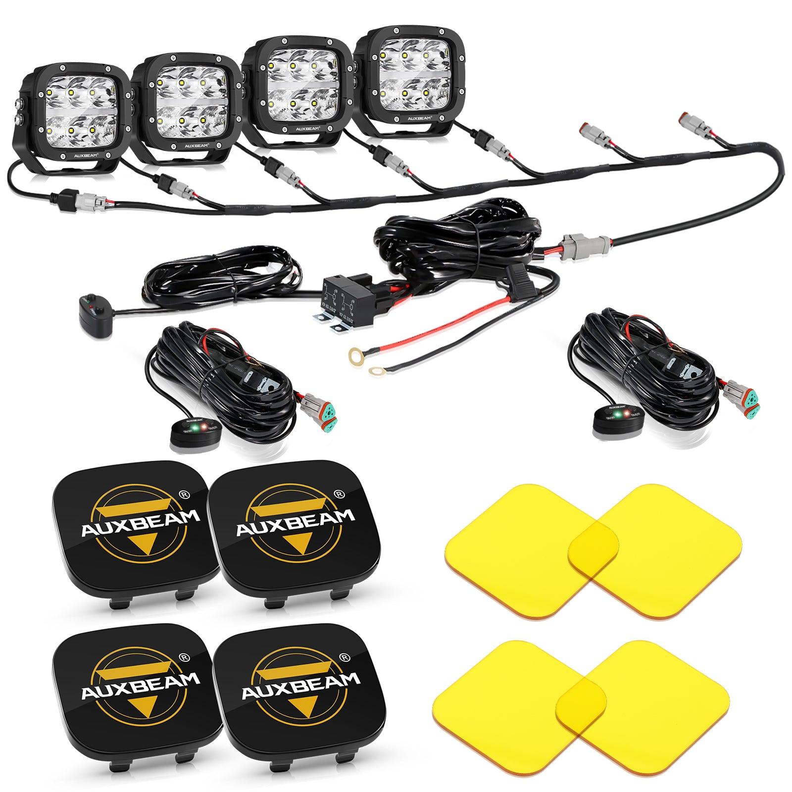 Auxbeam XP-ULTRA Series 5" LED Pods – 132W, 15,600LM, White/Amber, Amber DRL