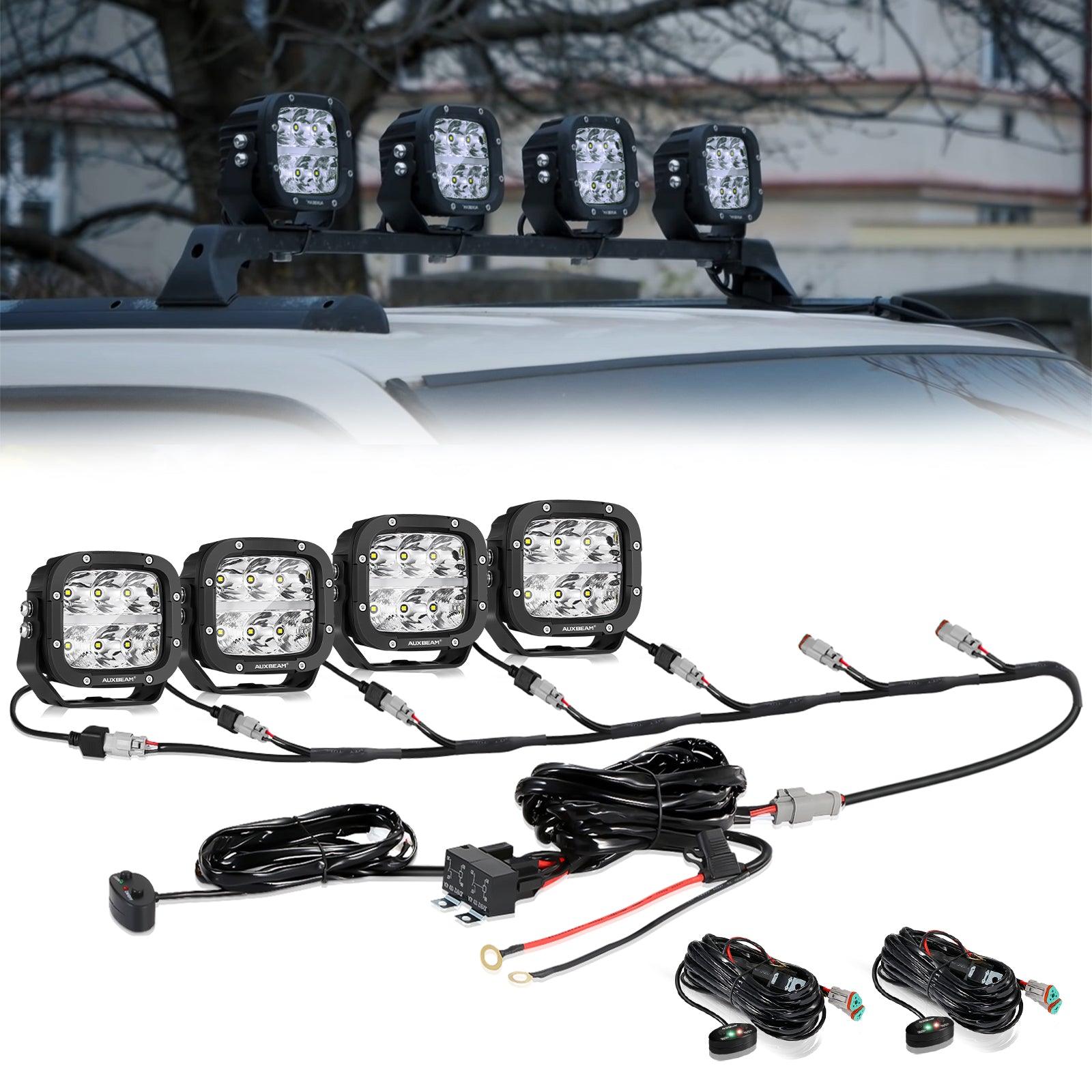 Auxbeam XP-ULTRA Series 5" LED Pods – 132W, 15,600LM, White/Amber, Amber DRL