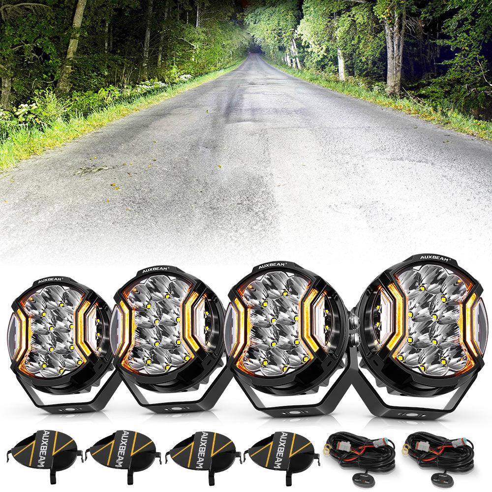 Auxbeam V-ULTRA Series 5" LED Side Shooter Pods – 172W, White, Amber DRL