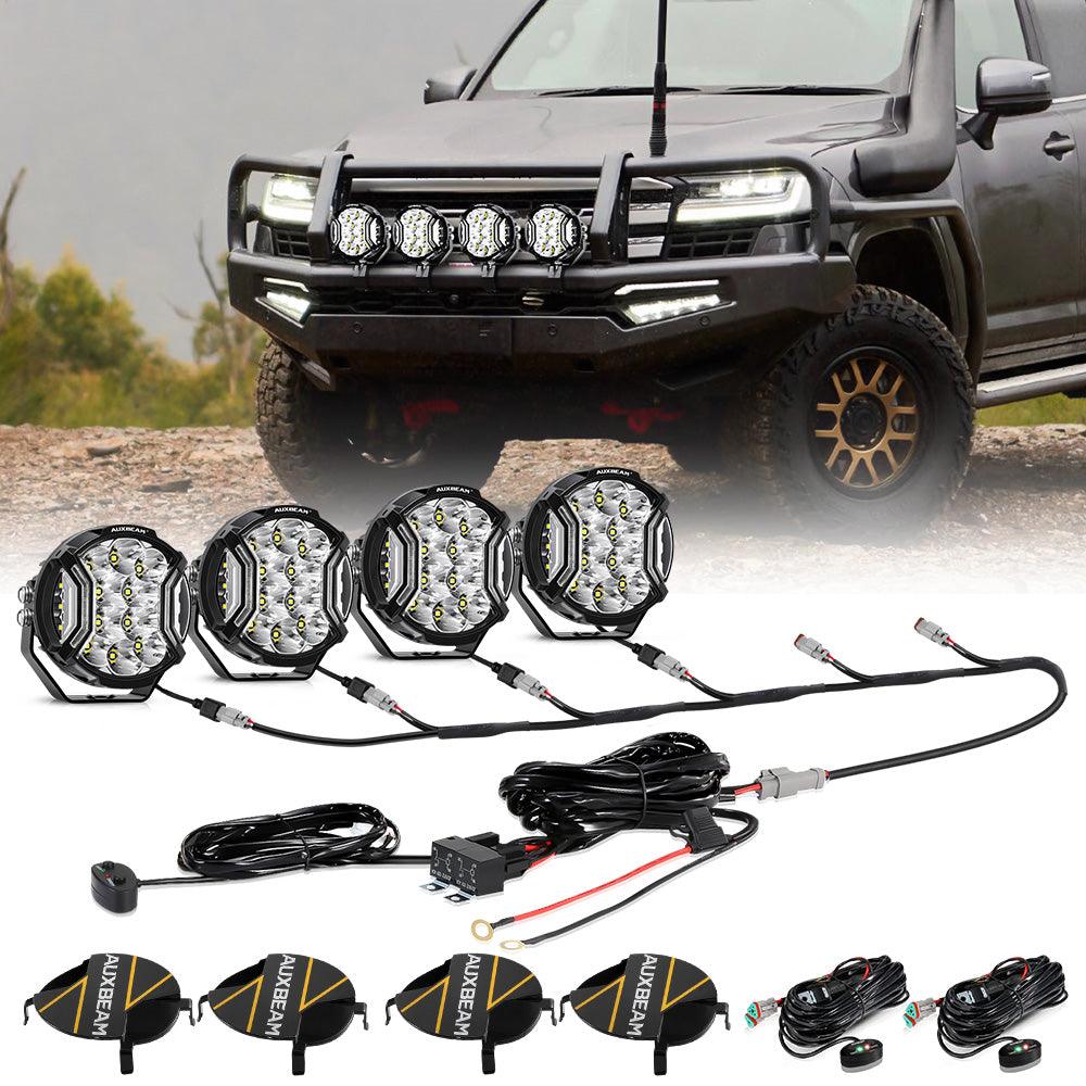 Auxbeam V-ULTRA Series 5" LED Side Shooter Pods – 172W, White, Amber DRL
