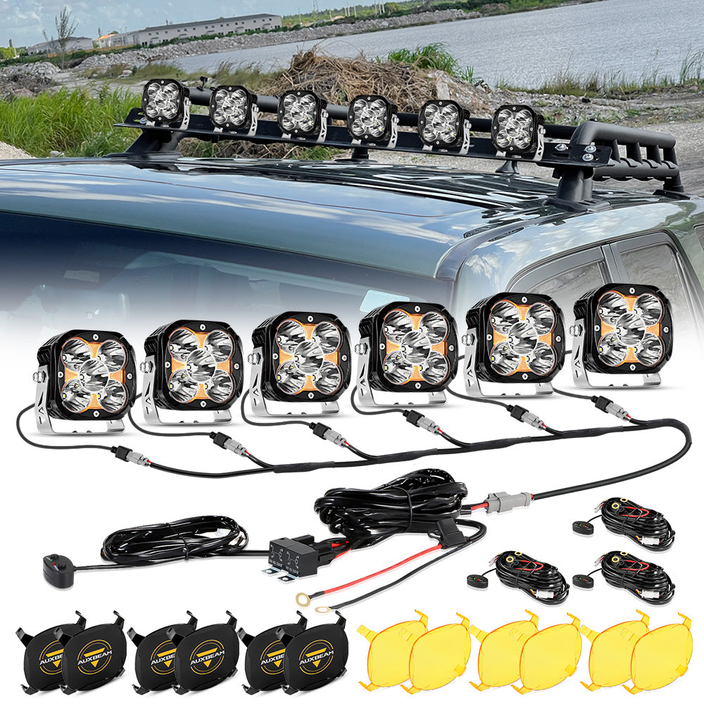 Auxbeam XP-ULTRA Series 4.5" LED Combo Pod Lights – Amber DRL