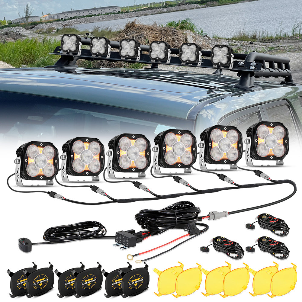 Auxbeam XP-ULTRA Series 4.5" LED Combo Pod Lights – Amber DRL