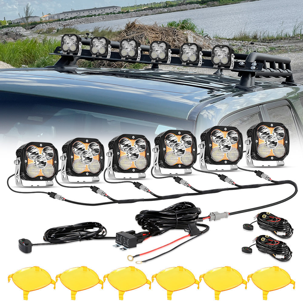 Auxbeam XP-ULTRA Series 4.5" LED Combo Pod Lights – Amber DRL