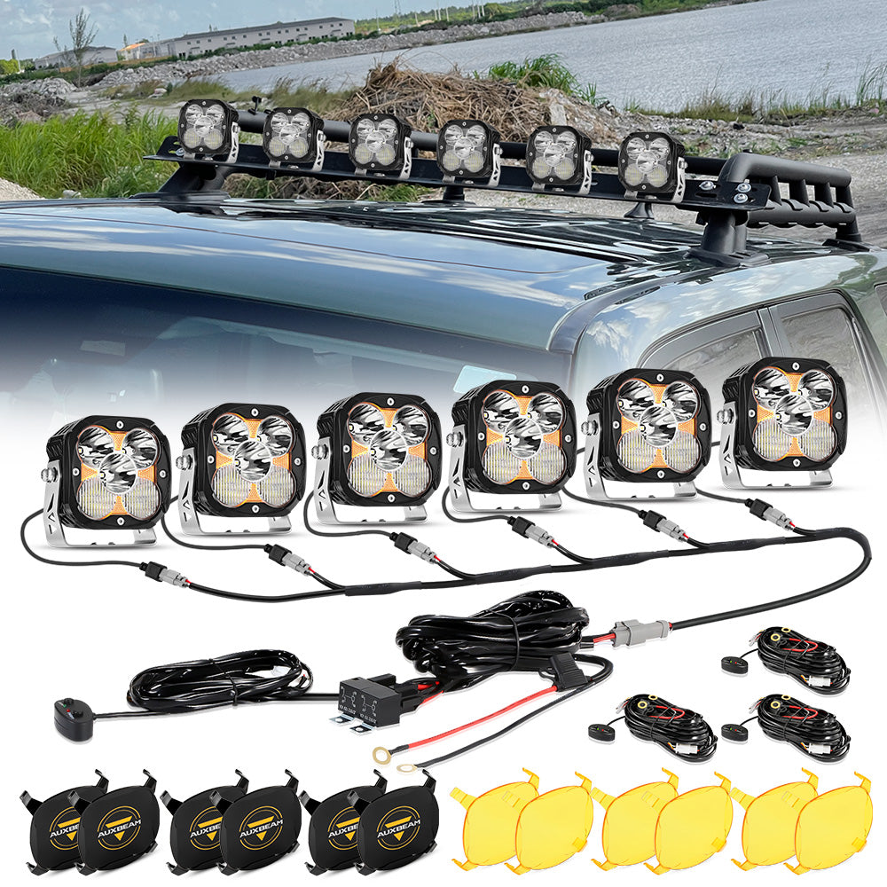 Auxbeam XP-ULTRA Series 4.5" LED Combo Pod Lights – Amber DRL