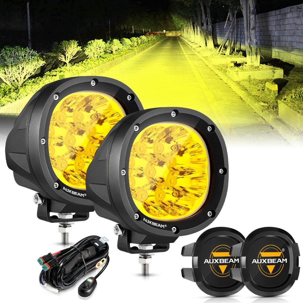 Auxbeam P4 Series 4" LED Driving Lights – 90W, Amber Spot Beam
