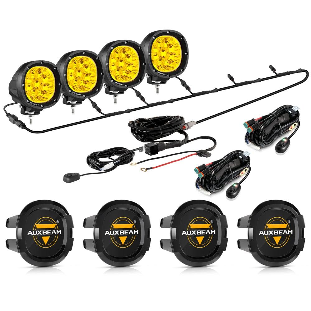 Auxbeam P4 Series 4" LED Driving Lights – 90W, Amber Spot Beam