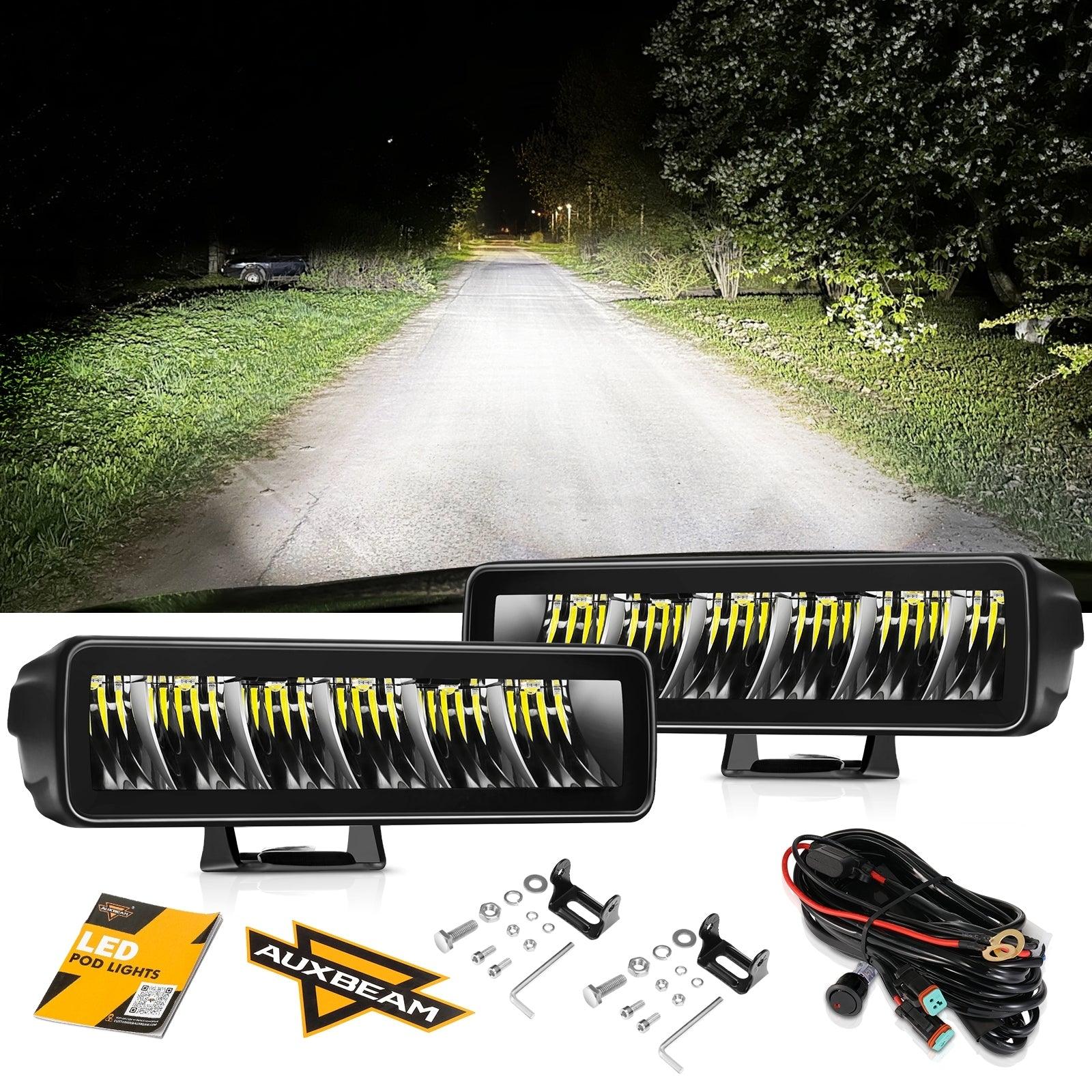 Auxbeam 6.3" LED Light Bar – 60W, 7,200LM Off-Road Driving Light