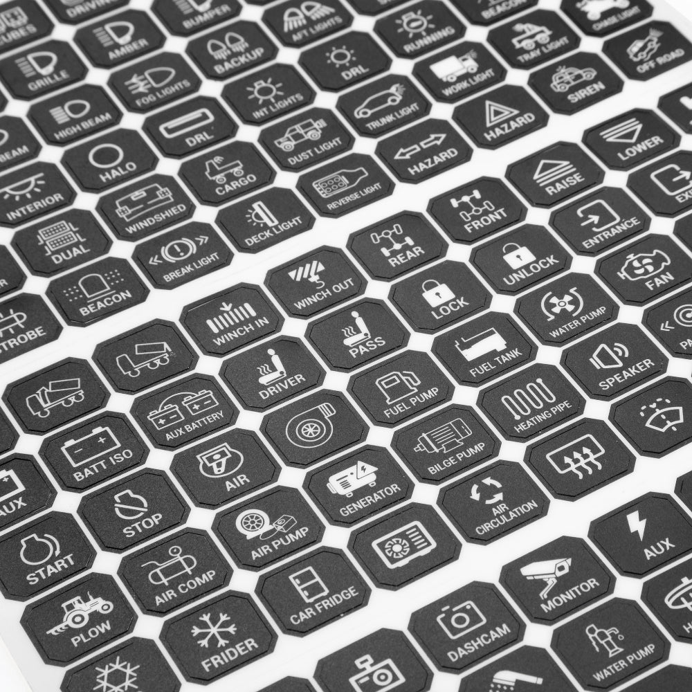 Auxbeam 160 Universal Stickers for Switch Panel