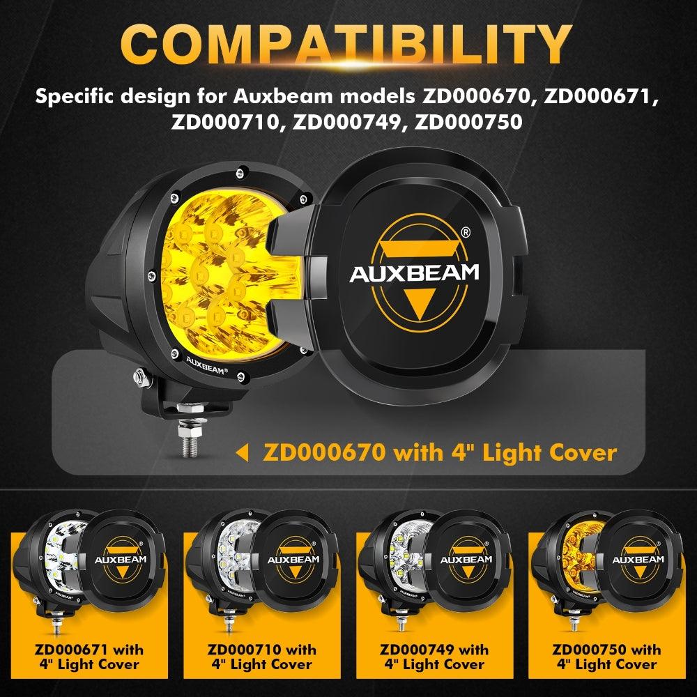 Auxbeam P4 Series 4" LED Pod Light Covers – Black