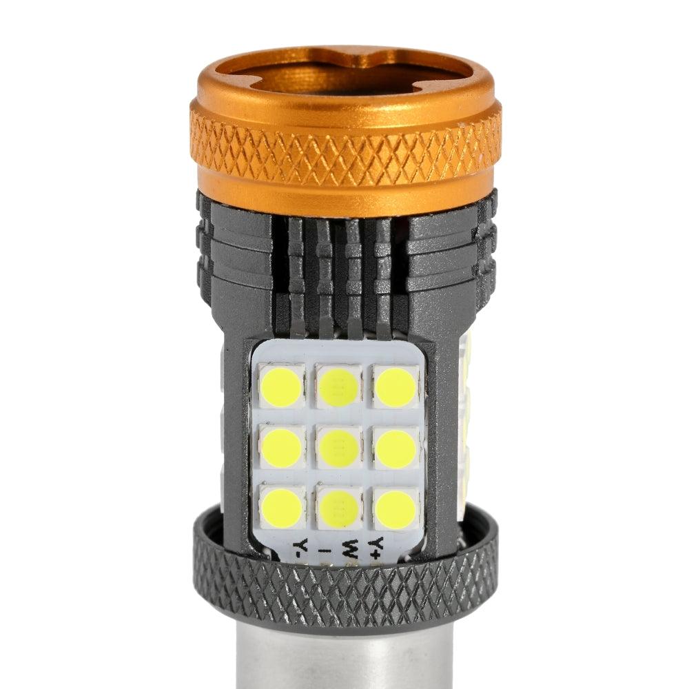 Auxbeam 1157 / 1156 / BAY15D / BA15S / BAU15S LED Bulbs – White / Amber / Red, CANBUS Error-Free, No Hyper Flash, Turn Signal / DRL / Brake / Tail / Reverse Lights, Fan Cooling (2 Pack)