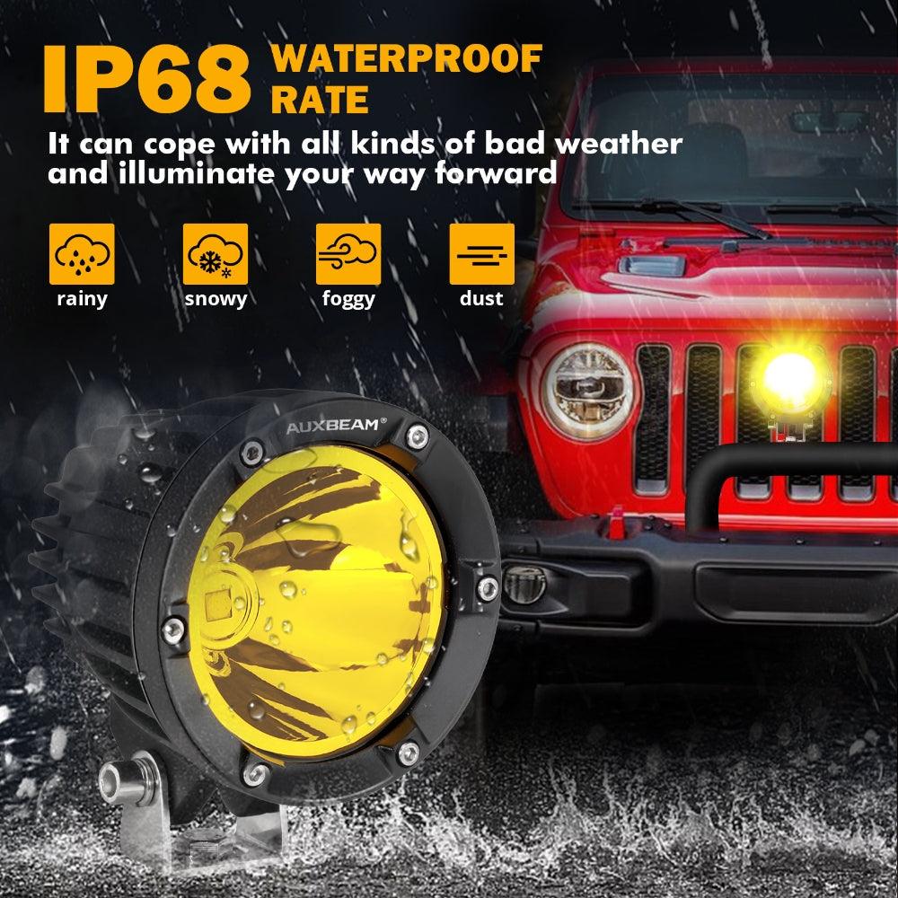 Auxbeam C4 Series 4" LED Pods – 100W, Amber Spot Beam