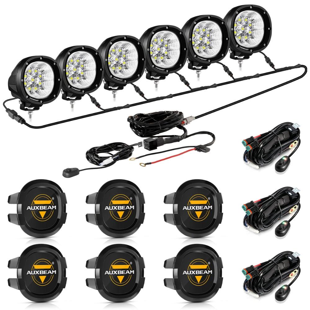 Auxbeam P4 Series 4" LED Driving Lights – 90W, 9,000LM, White Flood Beam