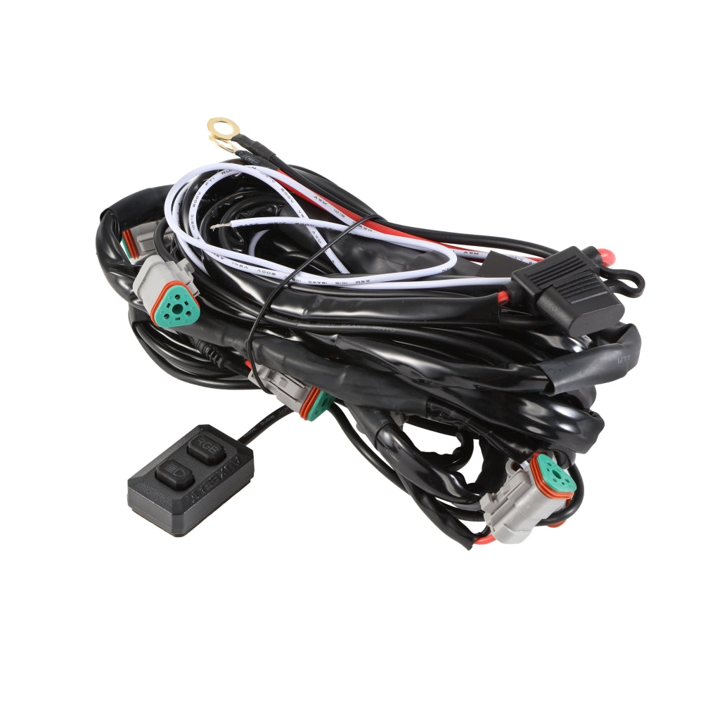 Auxbeam Color Play RGB Series 8-LED Pod Light Wiring Harness Kit – 3-Pin DT Plug