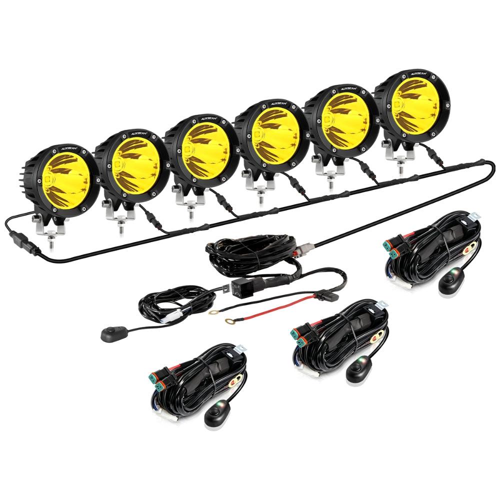 Auxbeam C4 Series 4" LED Pods – 100W, Amber Spot Beam
