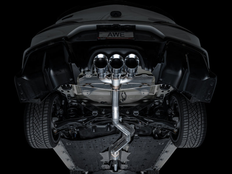 AWE Tuning Track Edition Exhaust w/ Triple Chrome Silver Tips for 2023+ Acura Integra Type S [DE5]