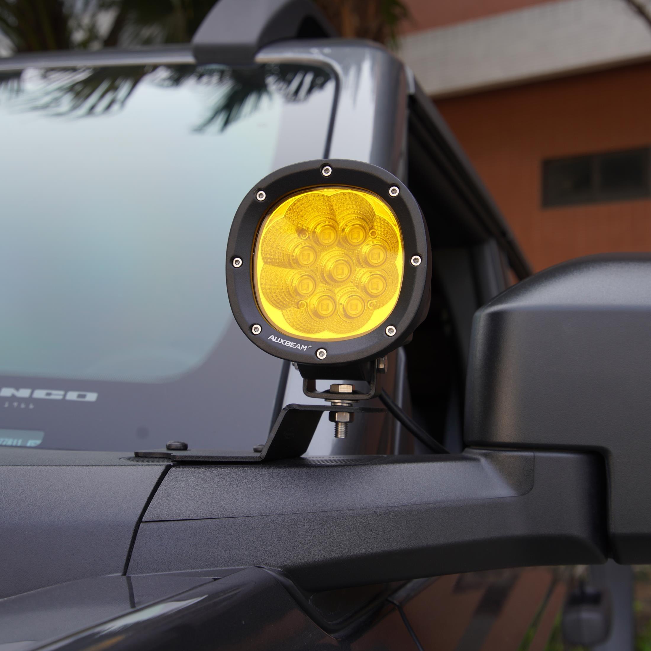 Auxbeam P4 Series 4" LED Driving Lights – 90W, 9,000LM, Amber Flood Beam