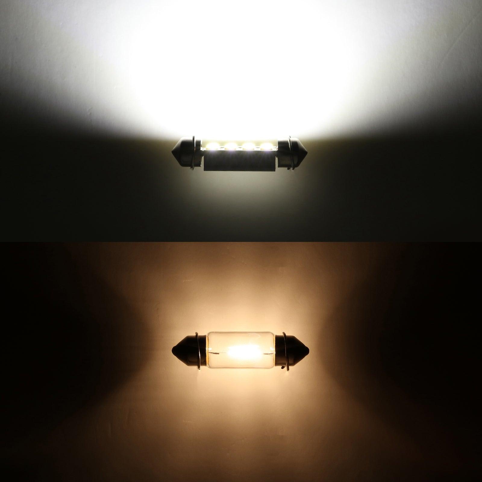 Auxbeam 39mm DE3174 Festoon LED Interior Light Bulbs – 2.7W, 400LM, 6500K White (2 Pack)
