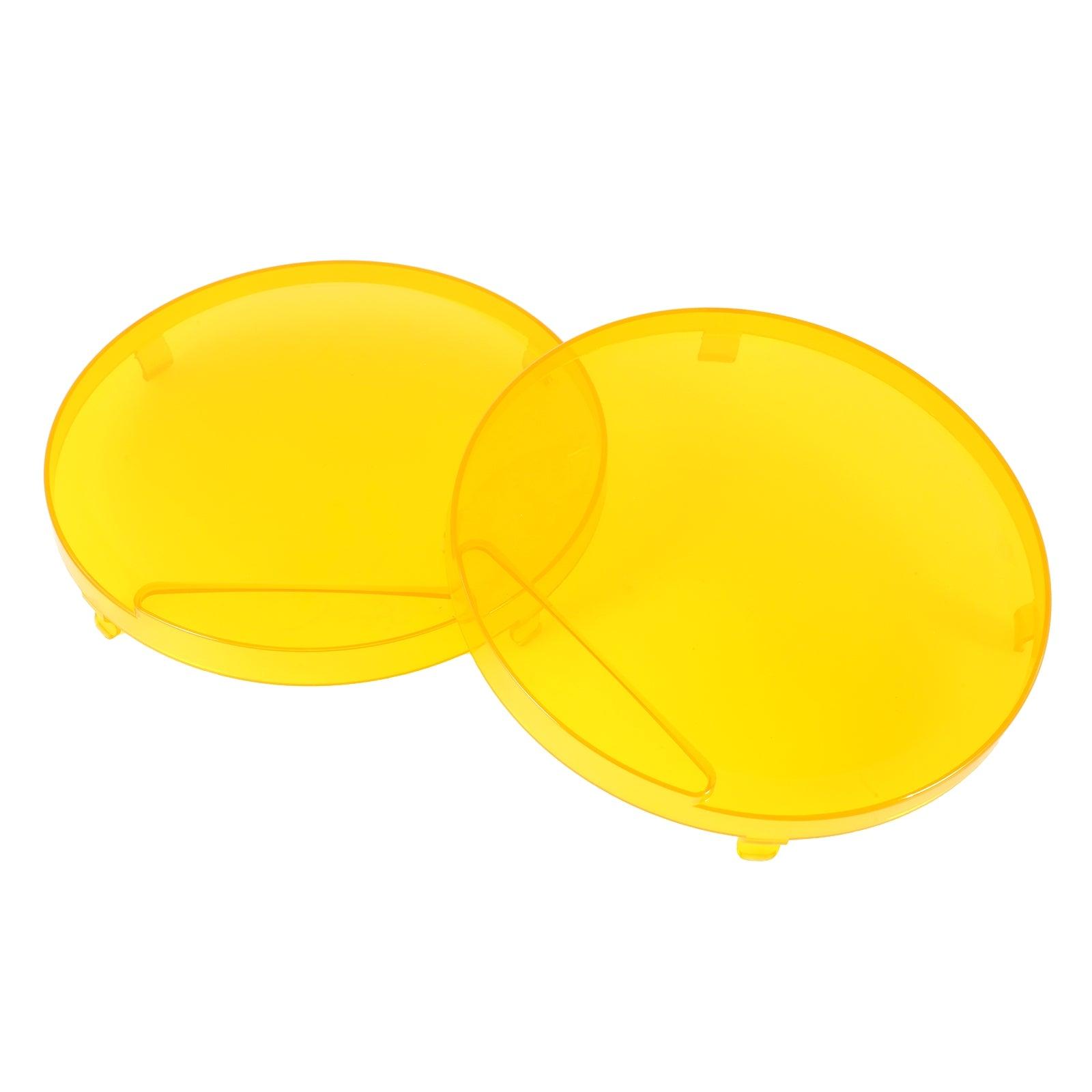Auxbeam 9" Round LED Light Covers – Amber (2-Pack)