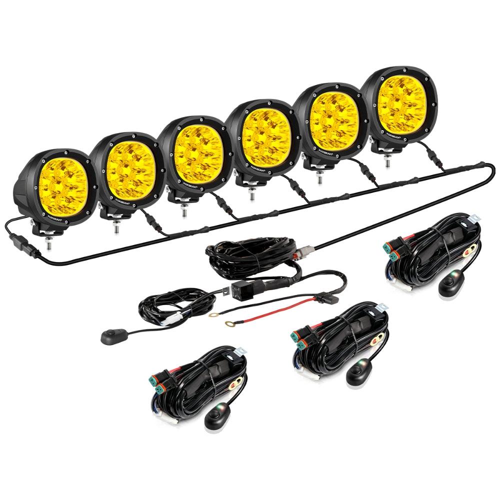 Auxbeam P4 Series 4" LED Driving Lights – 90W, Amber Spot Beam