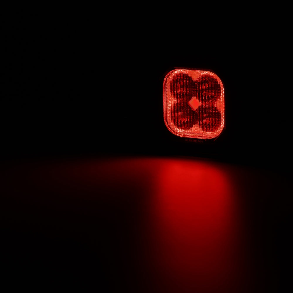 Auxbeam Color Play Series 3" RGB LED Pod Lights – 116W, Flood Beam, 8 Backlight Modes