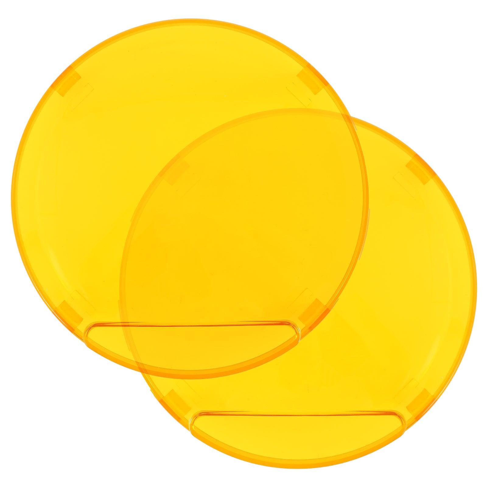 Auxbeam 9" Round LED Light Covers – Amber (2-Pack)