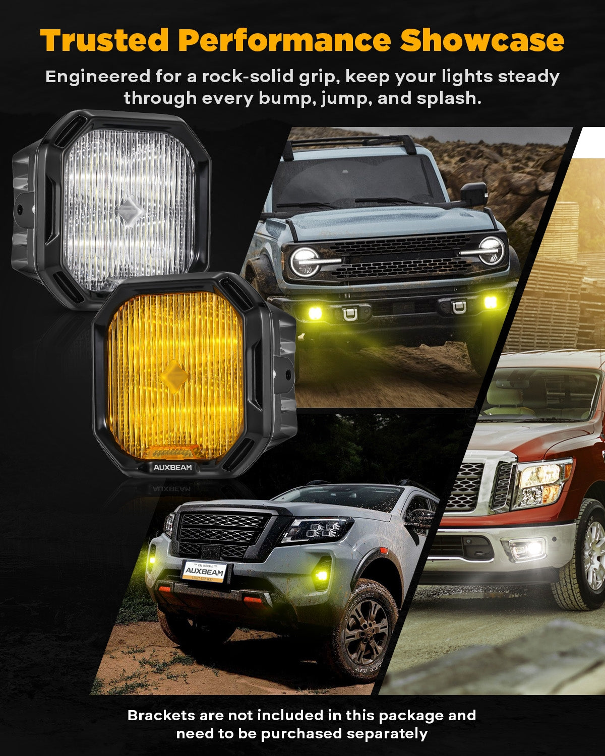 Auxbeam Color Play Series 3" LED Fog Light Kit – Fits Honda Accord, CR-V, CR-Z, Civic