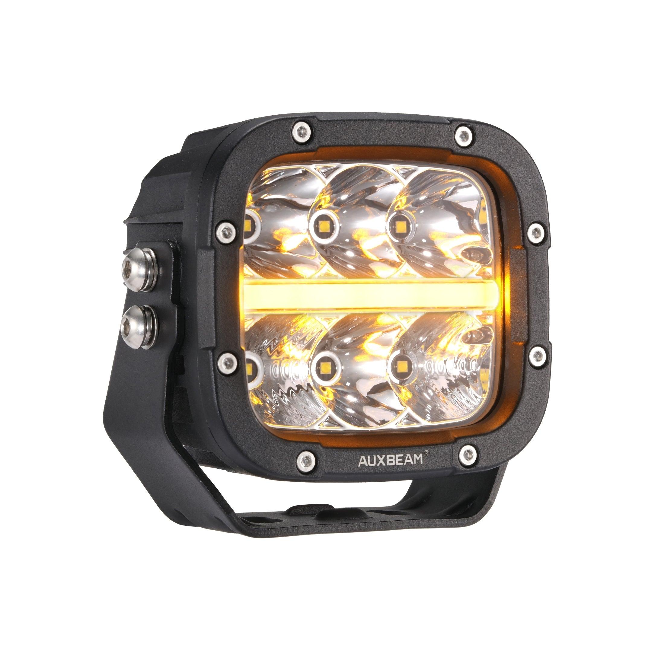 Auxbeam XP-ULTRA Series 5" LED Pods – 132W, 15,600LM, White/Amber, Amber DRL