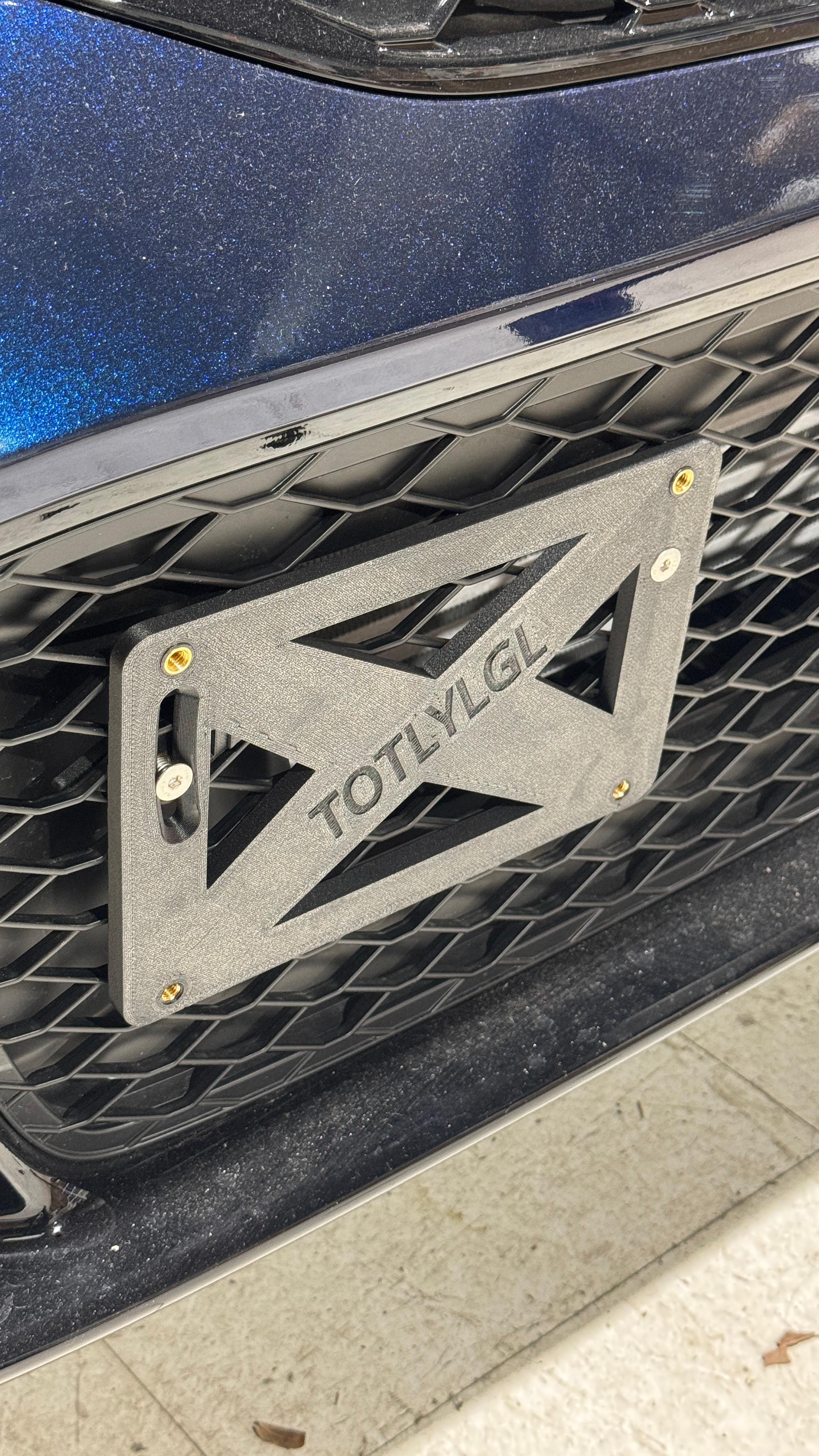 TOTLYLGL No-Drill Front License Plate Mount For 23+ Honda Civic Type R V2