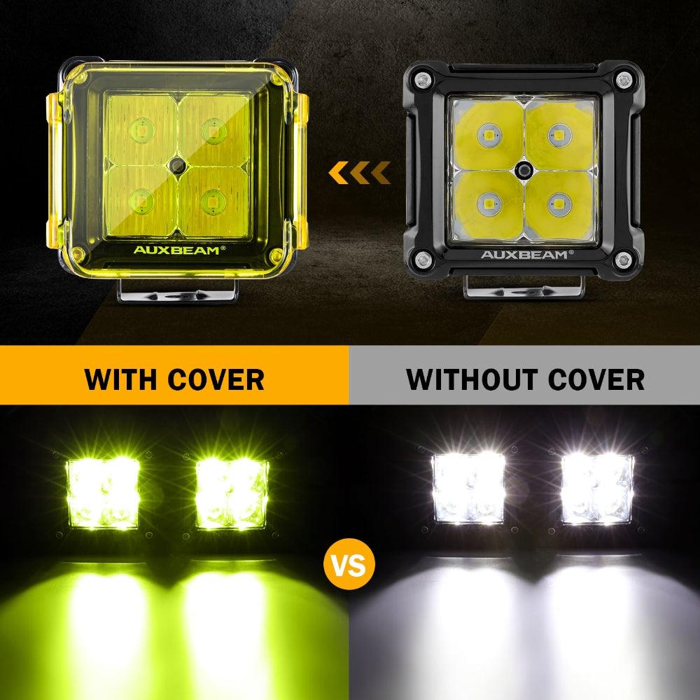 Auxbeam 3" 40W LED Pod Lights – With DRL, for SUV, ATV, UTV, Trucks, Pickup & Boat (2 Pack)