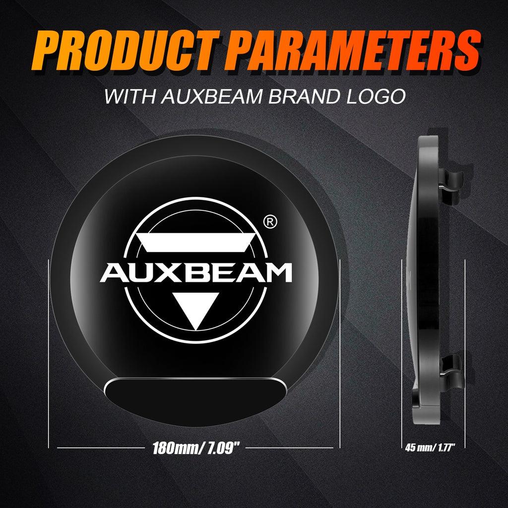 Auxbeam 7" 240W Round LED Driving Lights – Off-Road Spot Beam with DRL, Amber/Black Covers Optional for SUV, ATV, UTV, Truck & Boat (2 Pack)