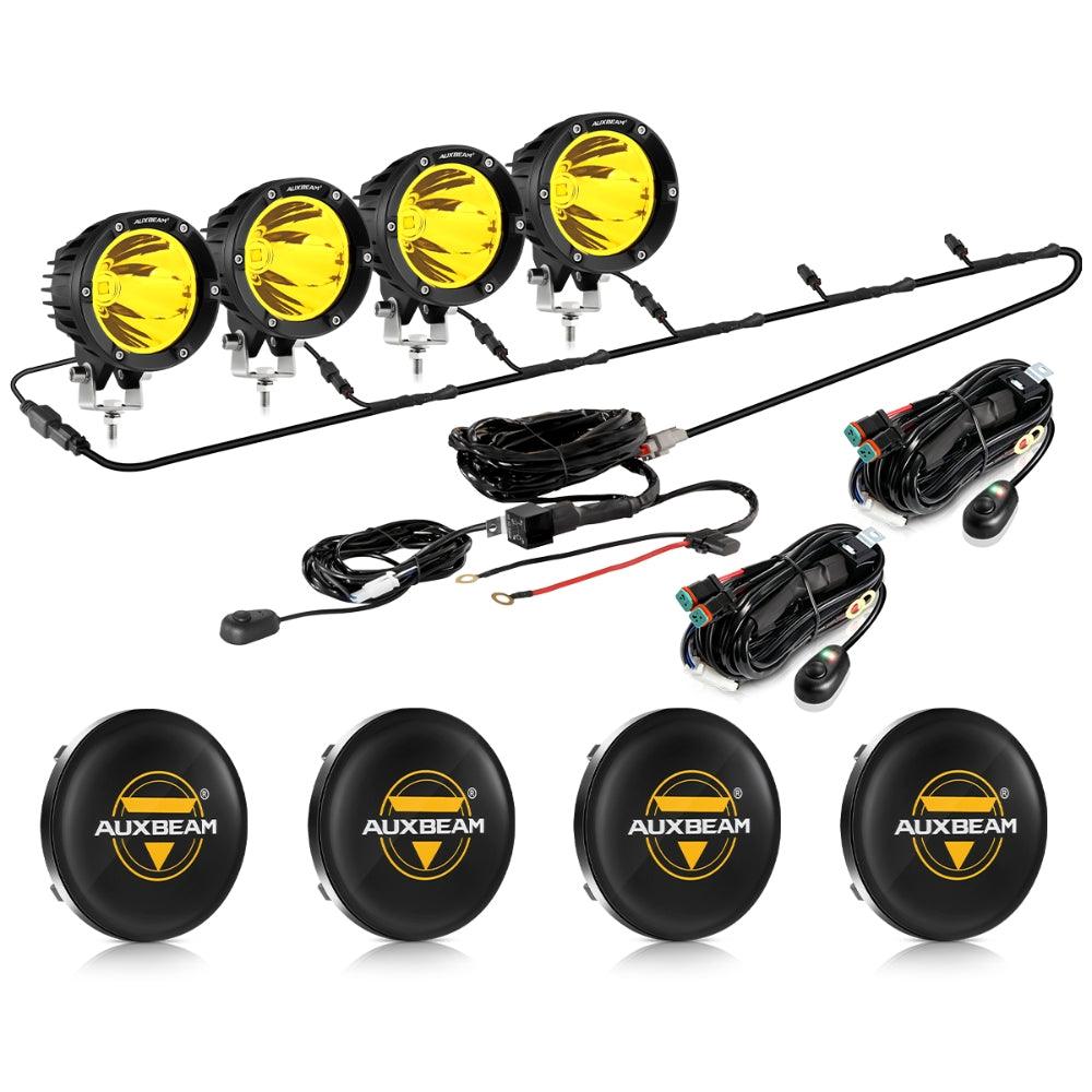 Auxbeam C4 Series 4" LED Pods – 100W, Amber Spot Beam