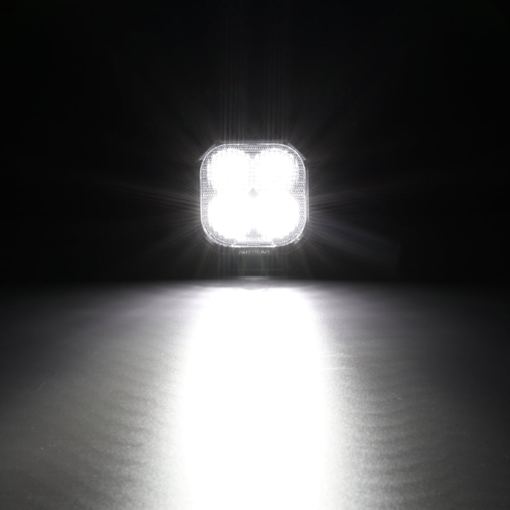 Auxbeam Color Play Series 3" RGB LED Pod Lights – 116W, Flood Beam, 8 Backlight Modes