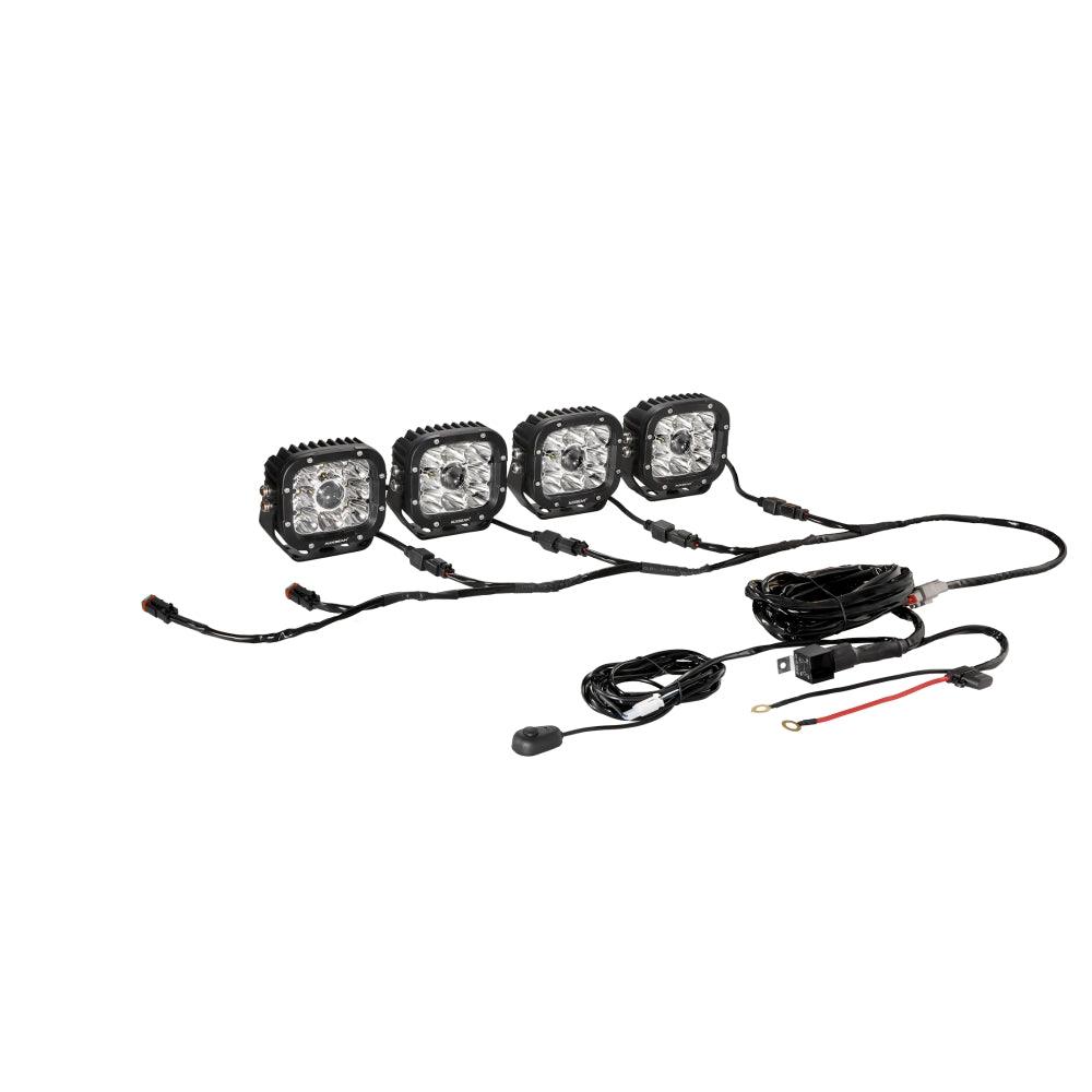 Auxbeam 6-LED Pod Light Wiring Harness Kit – 2-Pin DT Plug