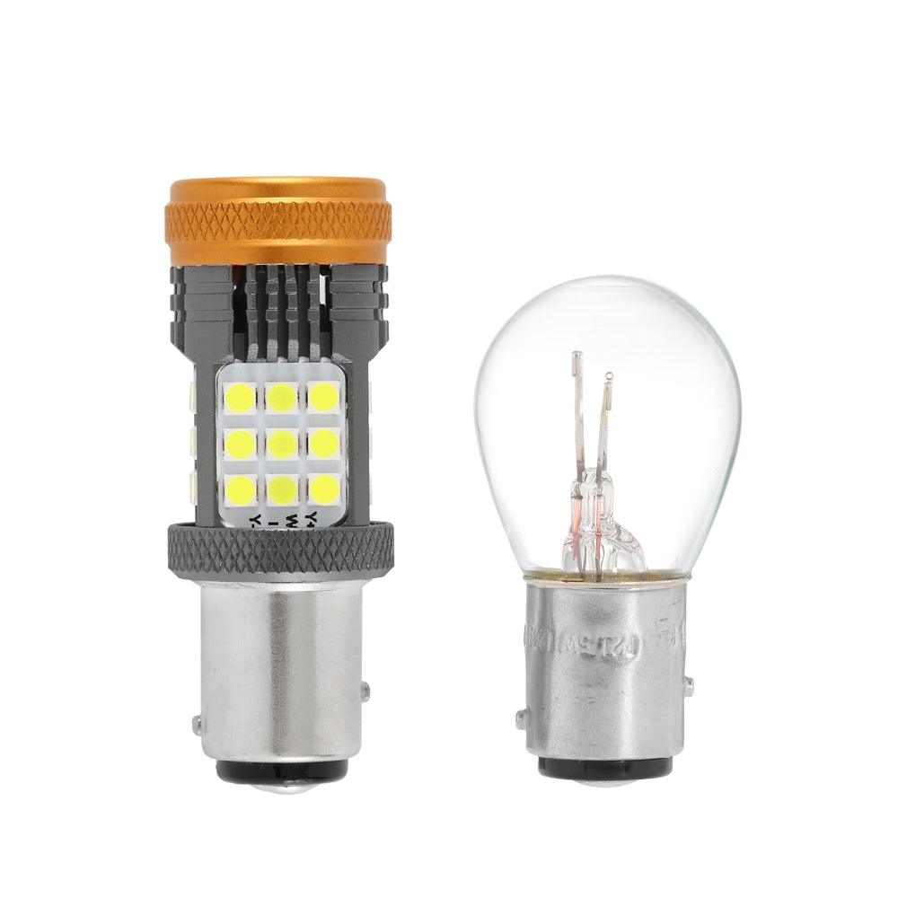 Auxbeam 1157 / 1156 / BAY15D / BA15S / BAU15S LED Bulbs – White / Amber / Red, CANBUS Error-Free, No Hyper Flash, Turn Signal / DRL / Brake / Tail / Reverse Lights, Fan Cooling (2 Pack)