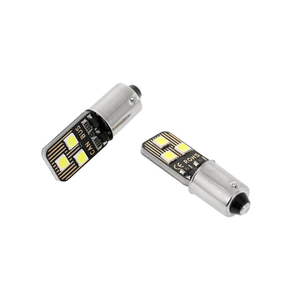 Auxbeam BA9S / BA9 / 1895 / 1891 / 53 / 57 White LED Bulbs – Interior Dome, Map, License Plate, Glove Box Lights (10 Pack)