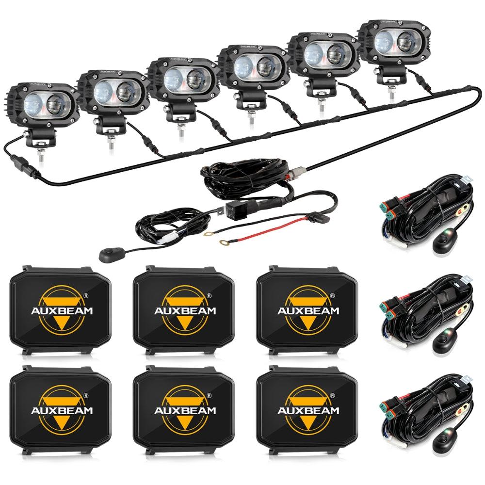 Auxbeam R4 Series 4" 60W LED Pod Lights – Spot Beam, White Driving Lights