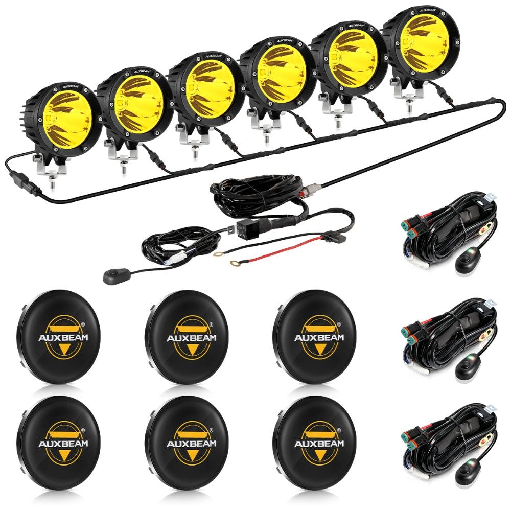 Auxbeam C4 Series 4" LED Pods – 100W, Amber Spot Beam