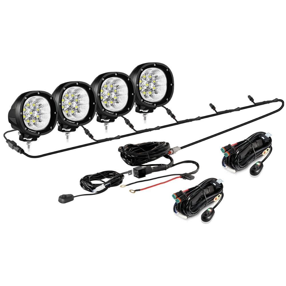Auxbeam P4 Series 4" LED Driving Lights – 90W, 9,000LM, White Flood Beam