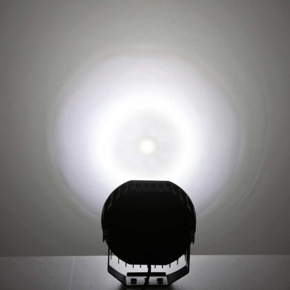 Auxbeam 360-ULTRA Series 8.5" LED Driving Light – 220W, White DRL & Amber Turn Signal