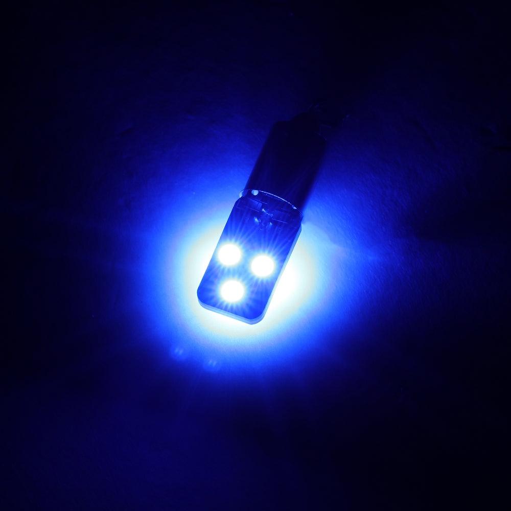 Auxbeam BA9S / BA9 / 1895 / 1891 / 53 / 57 Blue LED Bulbs – Interior Dome, Map, License Plate, Glove Box Lights (10 Pack)
