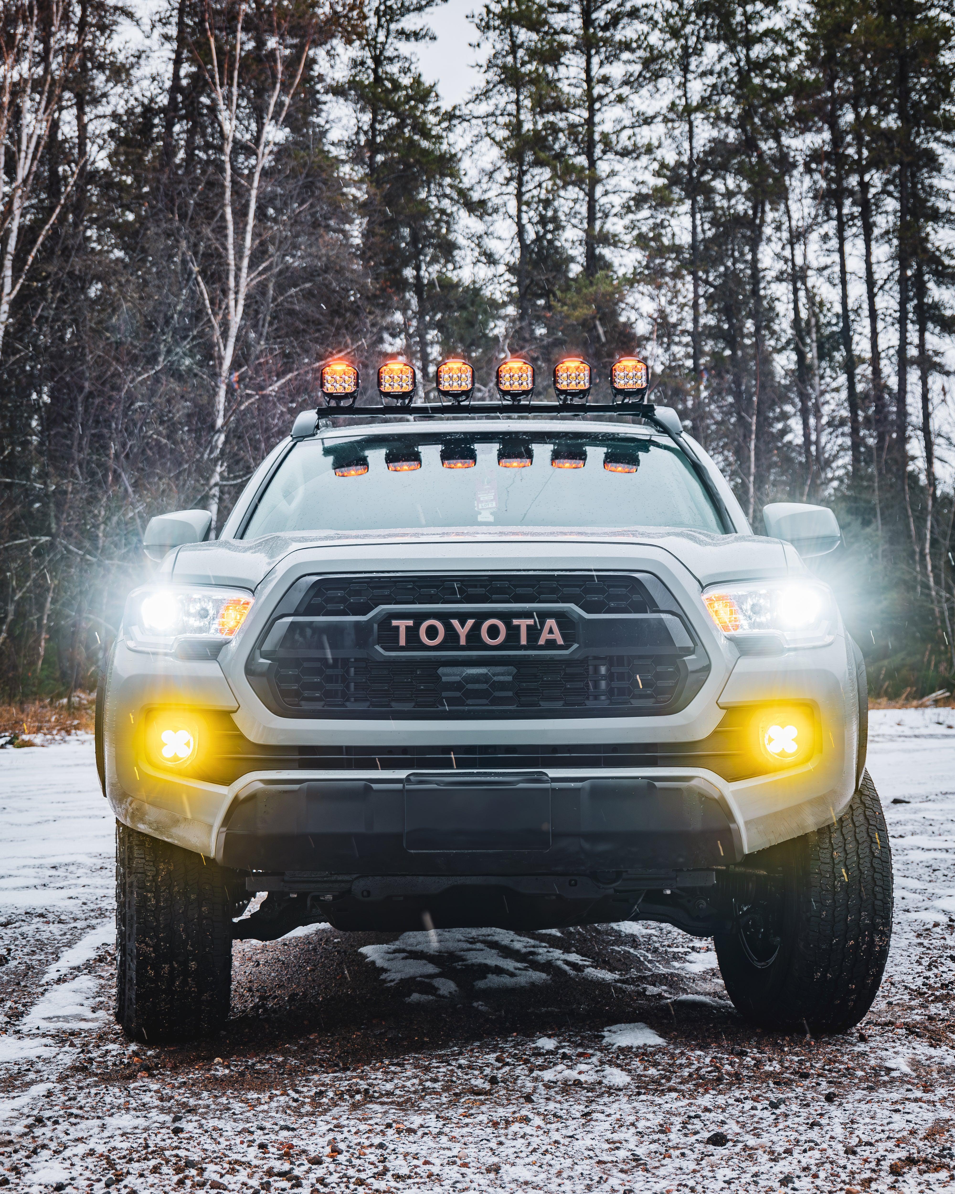 Auxbeam V-MAX Series 4" LED Pod Lights – 92W, 8,960LM, Spot Beam, Amber DRL