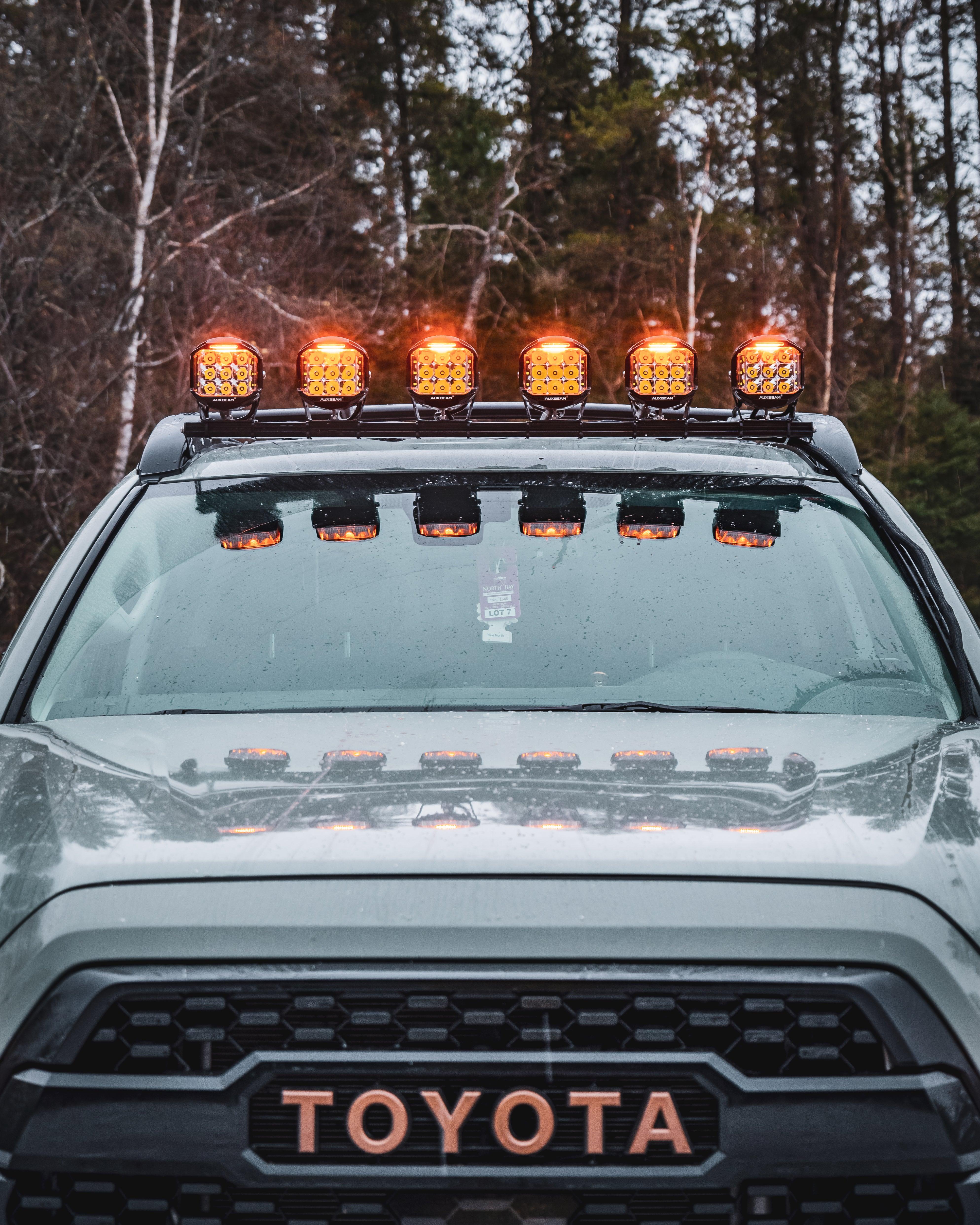 Auxbeam V-MAX Series 4" LED Pod Lights – 92W, 8,960LM, Spot Beam, Amber DRL