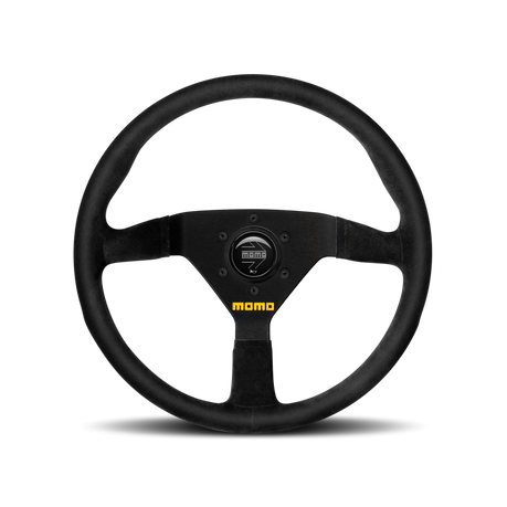 MOMO MOD78 350MM Black Leather Steering Wheel