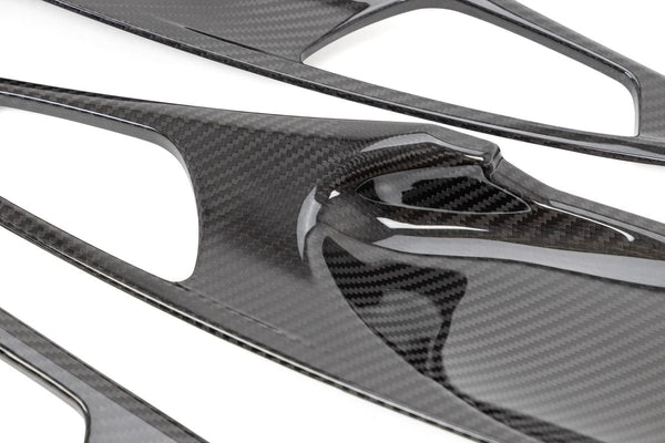 OLM 2016-2021 Honda Civic LE Carbon Fiber Interior Door Handle Trim Cover Set (Gloss Finish)