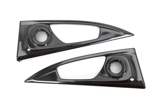 OLM 2016-2021 Honda Civic LE Carbon Fiber Interior Door Handle Trim Cover Set (Gloss Finish)