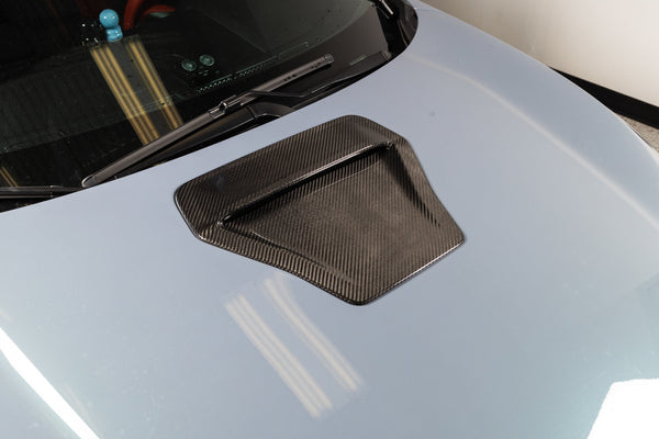 OLM 2017-2021 Honda Civic Type-R FK8 LE Carbon Fiber Hood Scoop Cover (Gloss Finish)